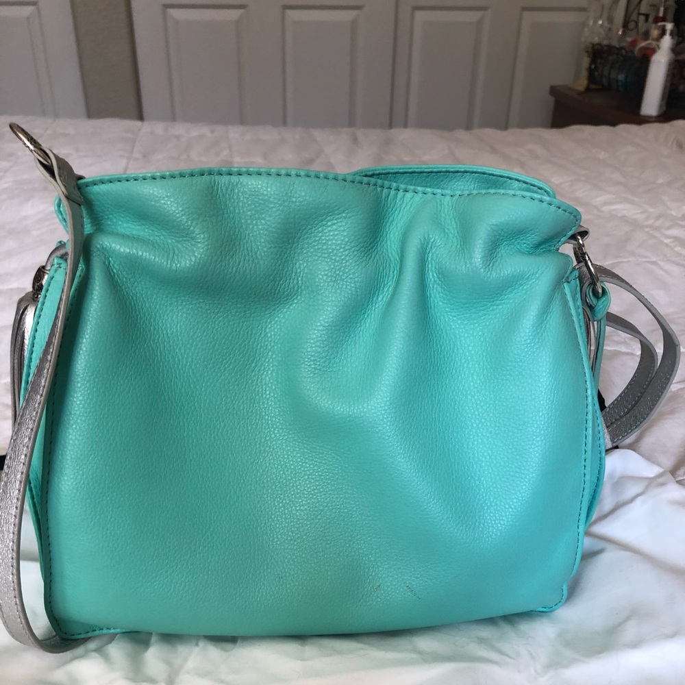 Brighton Glorietta Handbag Teal and Silver